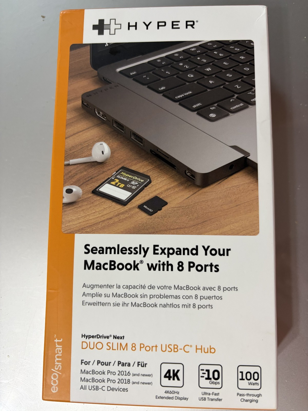 Hyper - HyperDrive Next​ 8 Port USB-C Hub, 4K HDMI, USB4/Thunderbolt 4, 1 USB-C,