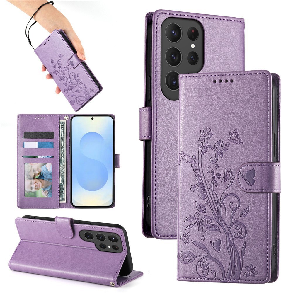 Flip Leather Butterfly Wallet Cover Case For A17 A06 A16 A56 A05 A55 A54 A35