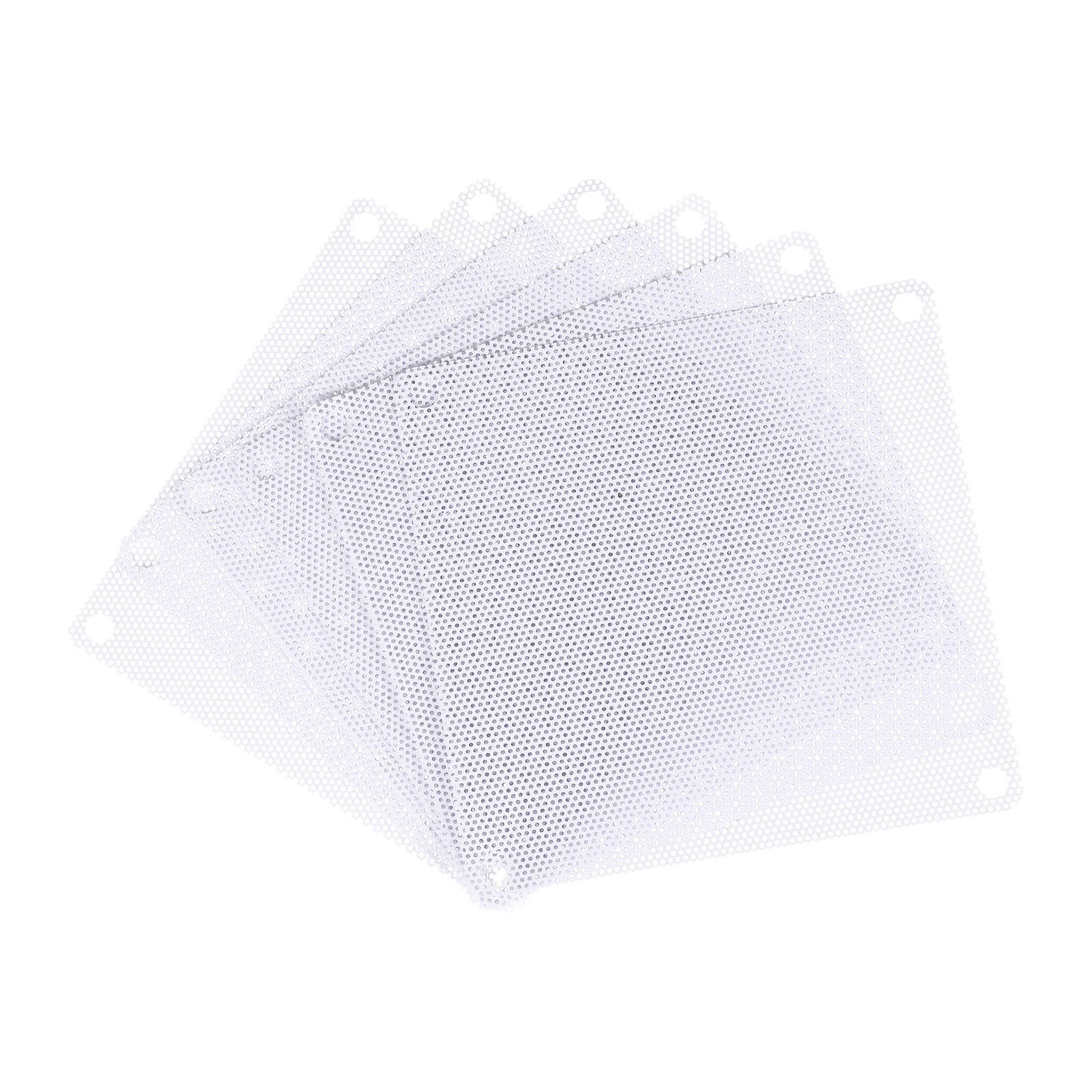 6PCS PC Dust Filter 90x90mm PVC Computer Case Cooler Dustproof Mesh White