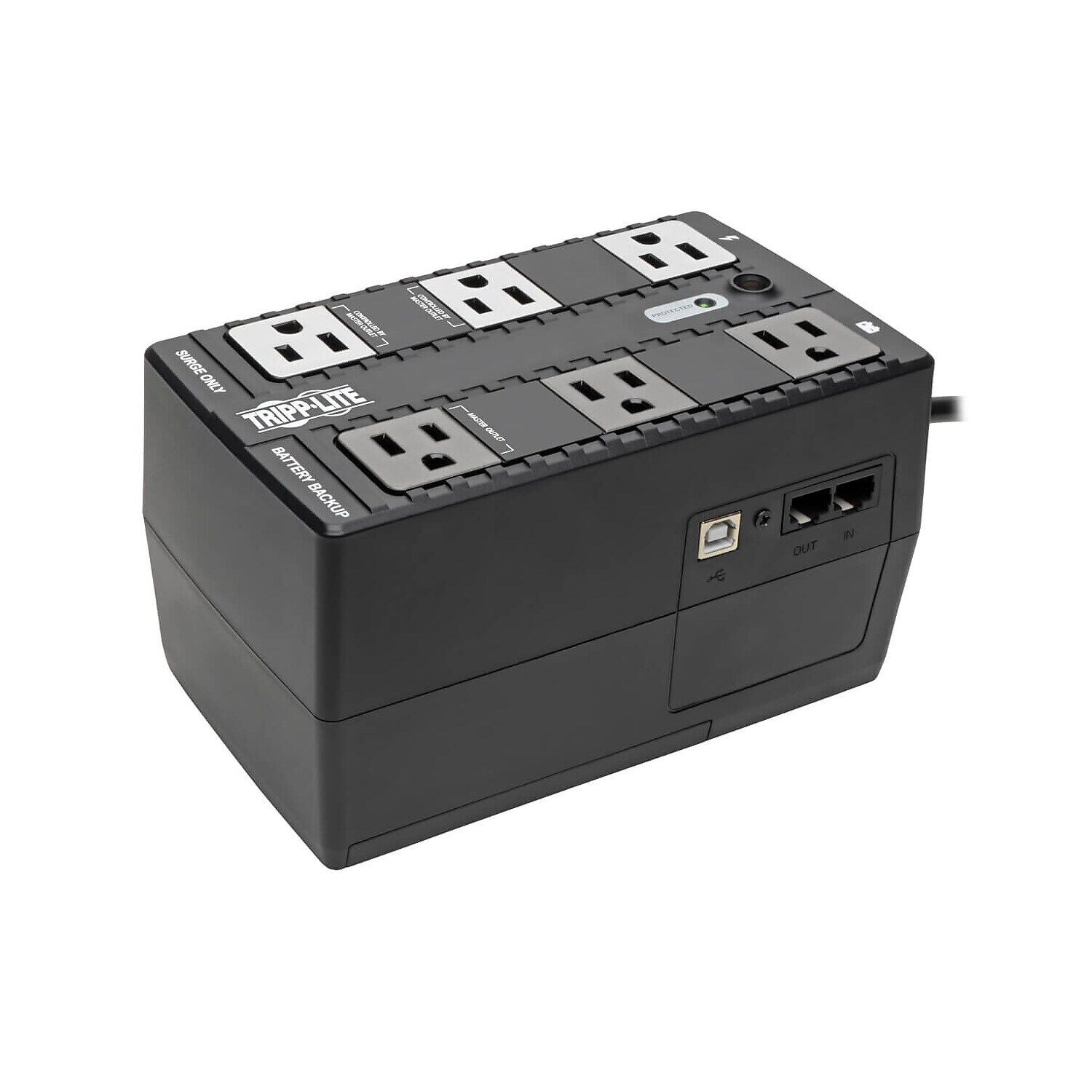 Tripp Lite Eco Green 350VA Compact Battery Backup UPS 6-Outlets Black