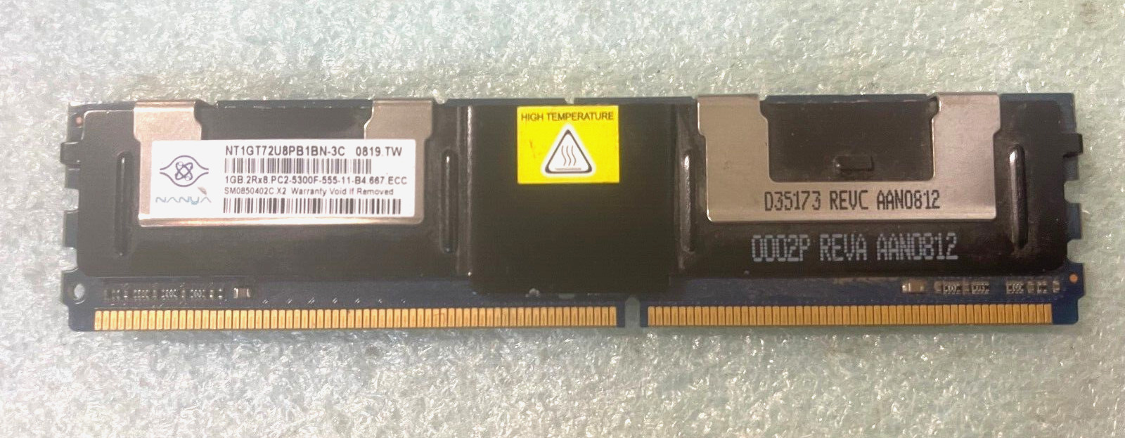 NANYA NT1GT72U8PB1BN-3C PC2-5300F-555-11-B4 667 ECC 1GB MEMORY RM2-CMP52-33