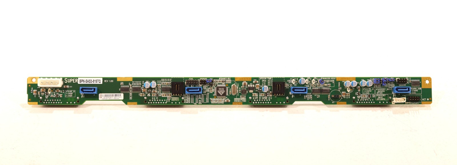 SuperMicro 1U 4-Port 12Gb/s 3.5" LFF SAS Backplane Board P/N: BPN-SAS3-815TQ