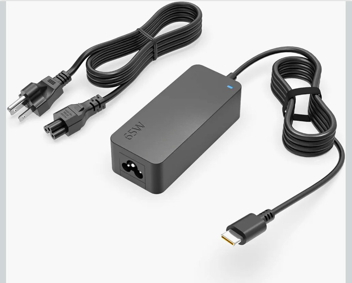 Nicpower 65W USB-C PD Power Adapter 20V 3.25A for Dell/Lenovo/HP/Acer Charger