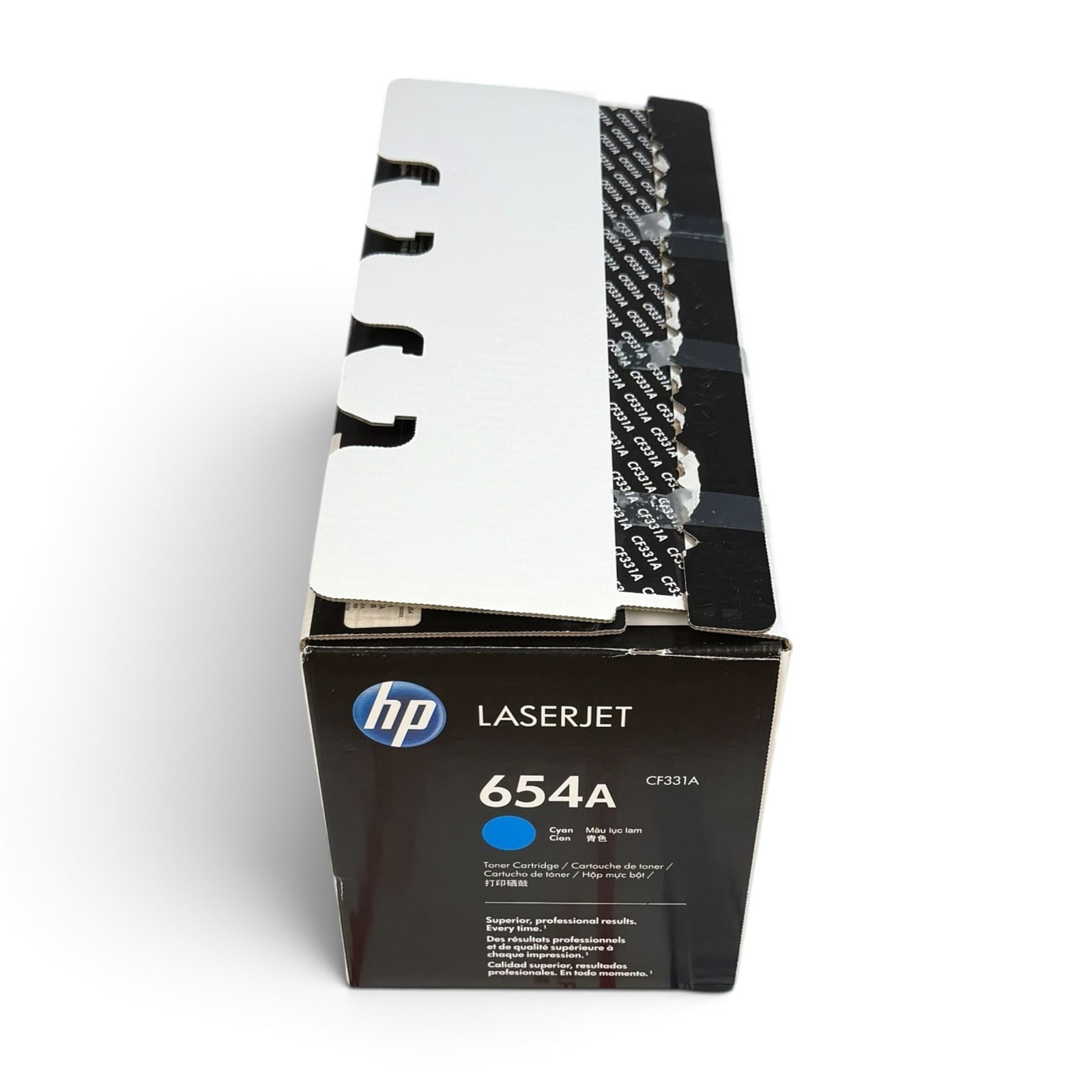 HP 654A CF331A Cyan LaserJet Toner Cartridge Open box Factory sealed