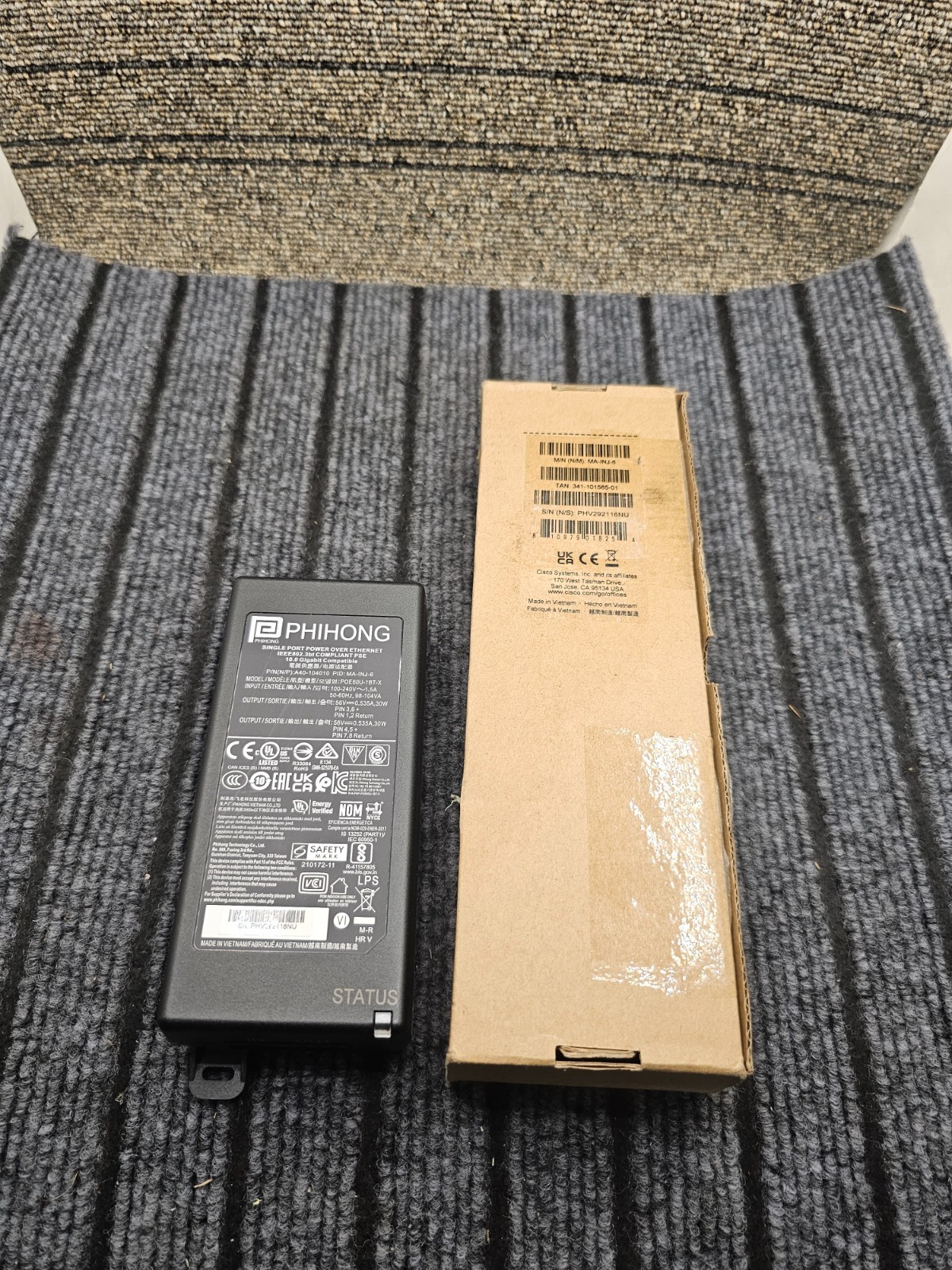 Cisco MA-INJ-6 Single-Port Multigigabit 802.3bt Power Over Ethernet Injector