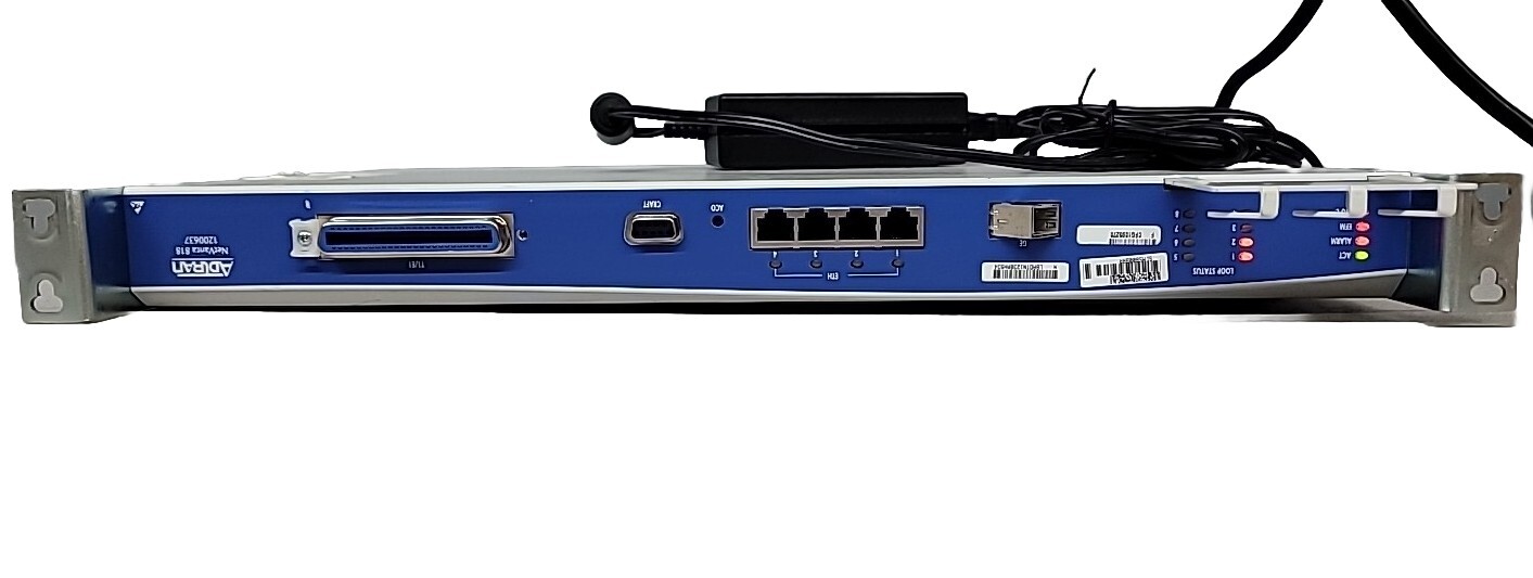 Adtran Netvanta 818 1200637G2 4-Port 8-T1 Loops Router DS1 W/ Power Supply