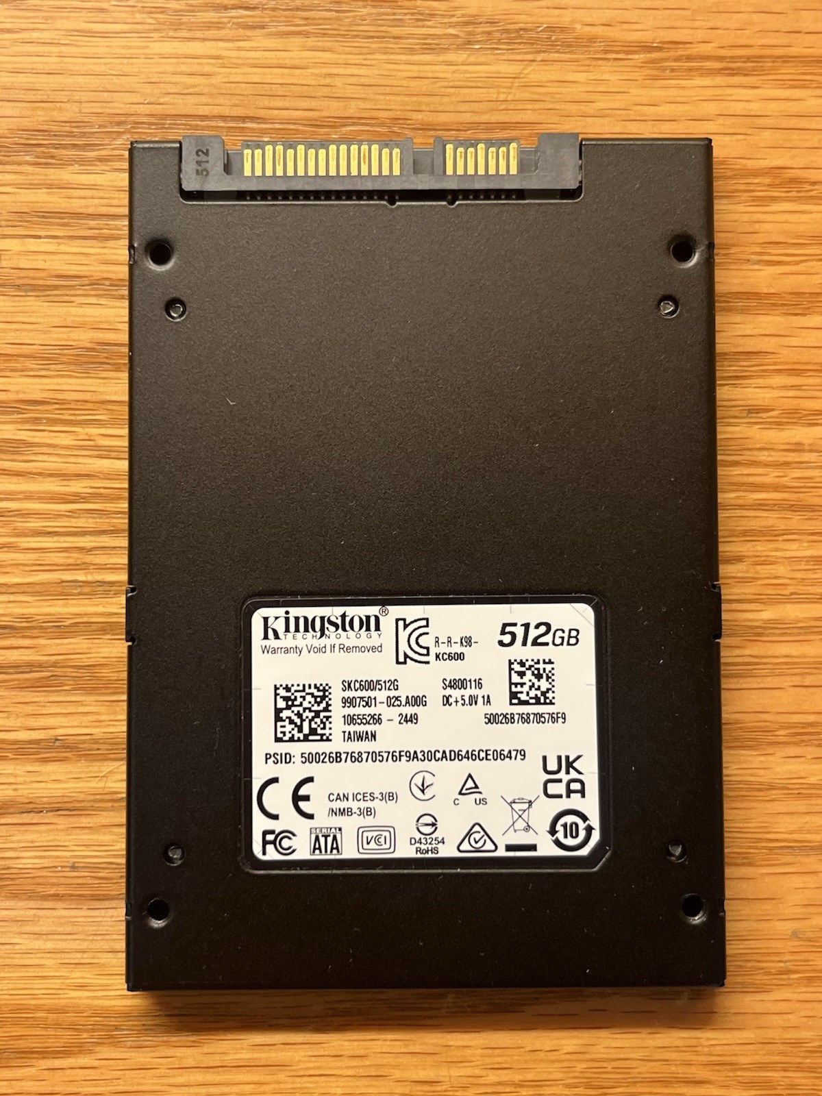 512GB Kingston KC600 2.5" SATA 3D TLC NAND Self-Encrypting Solid State Drive SSD