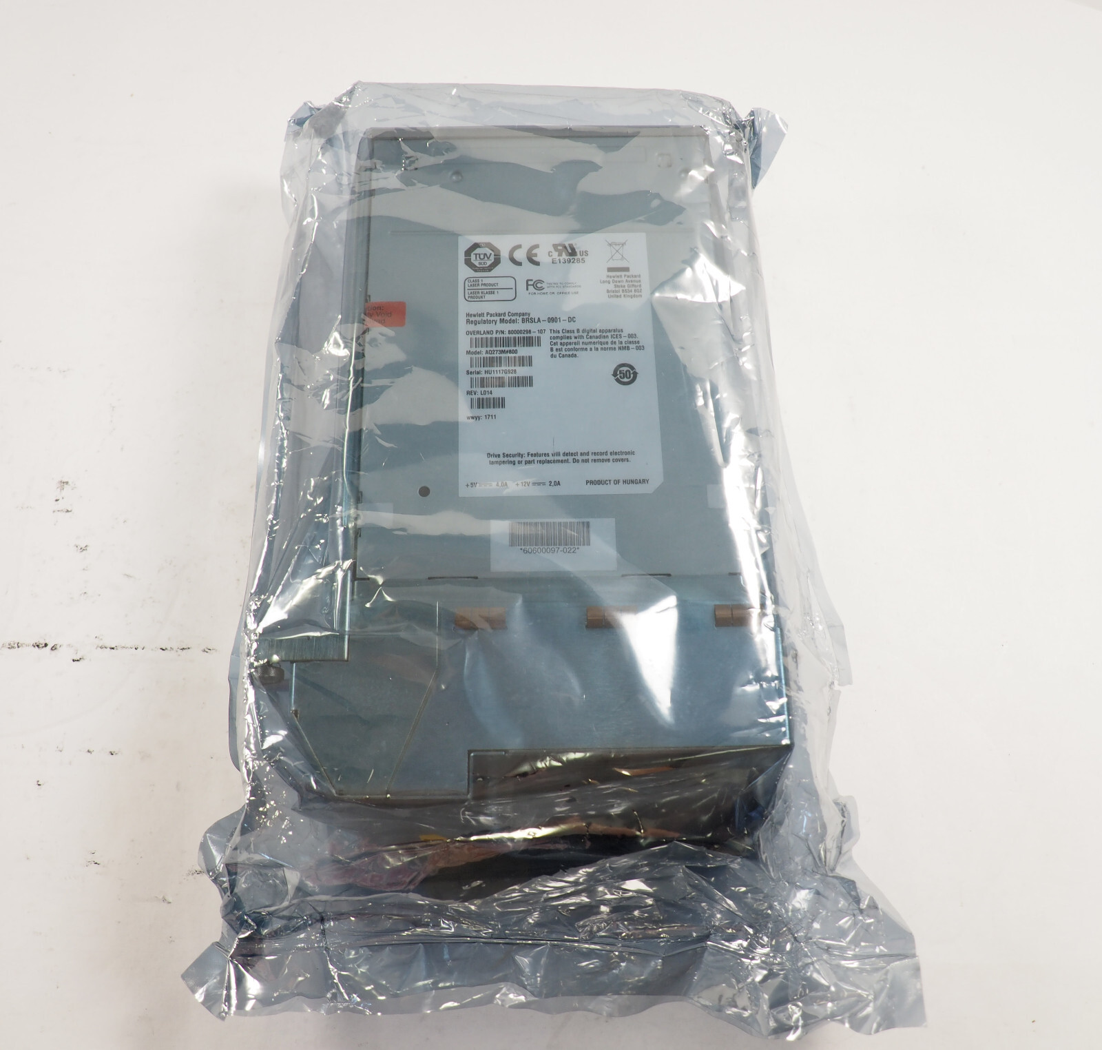 HP LTO-5 BRSLA-0901-DC AQ273M#800 800000298-107 Tape Drive