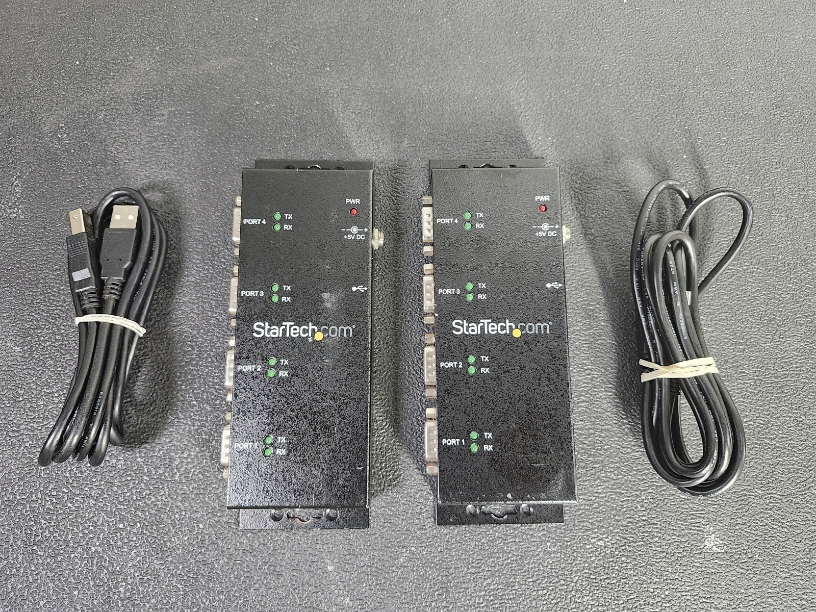 Lot of 2x Startech.com ICUSB2324I 4-Port KVM Serial Adapter Hub Switch