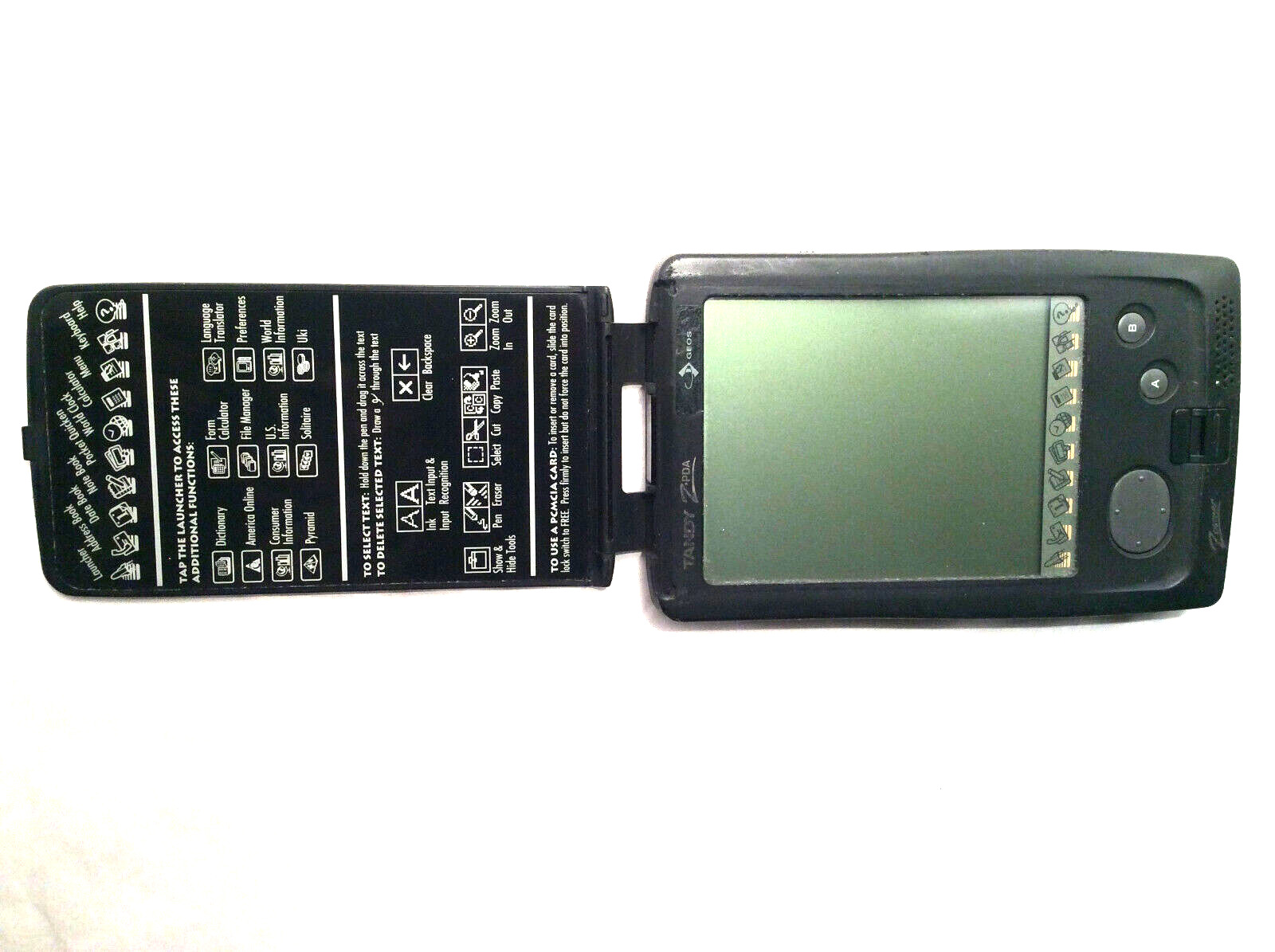 Vintage Tandy Zoomer Z-PDA 25-3100 Retro PDA Accepts PCMCIA
