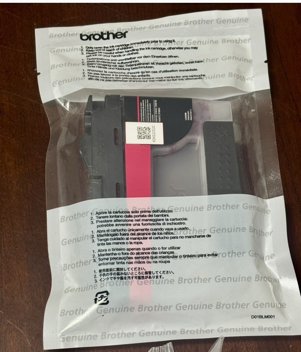 NEW Sealed Genuine OEM - BROTHER LC406 BK BLACK Ink Cartridge