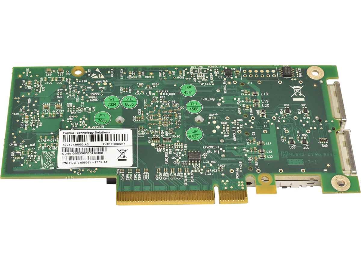 Fujitsu CA05954-2102 A3C40136900 Dual Port FDR 54G QSFP+ Infiniband HCA PCle x8