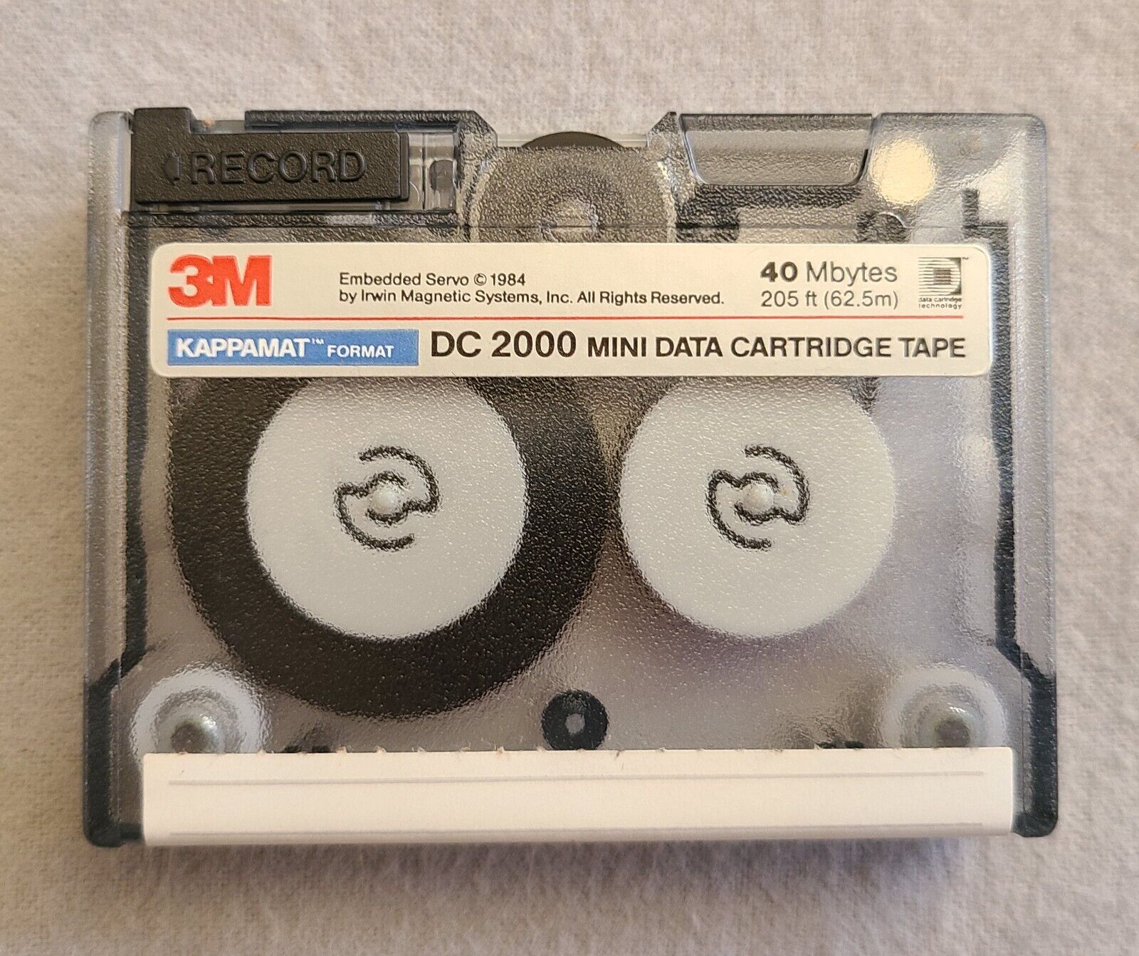 Vintage 3M DC2000 Mini Data Cartridge Tape 40 Mbytes 205 ft