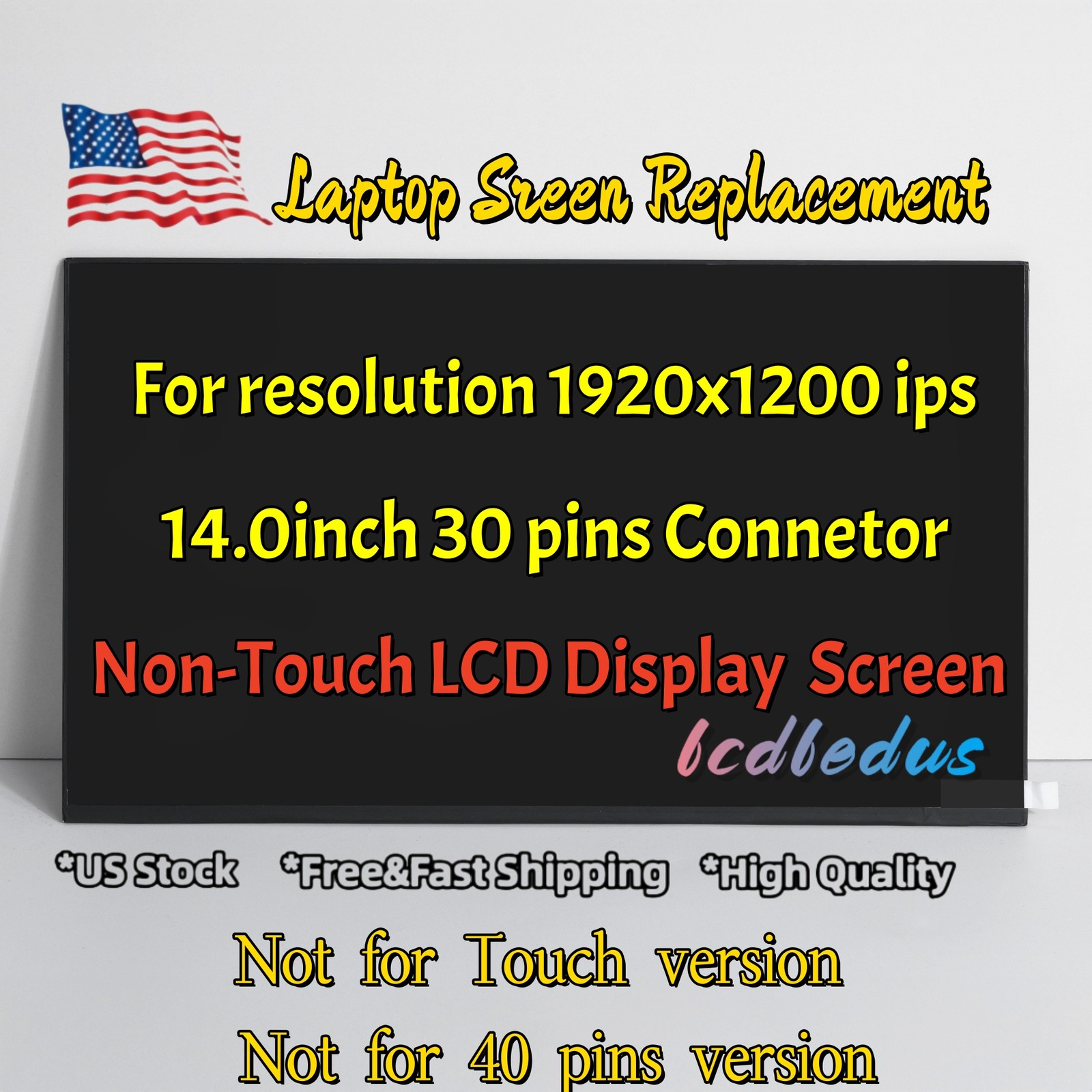 LP140WU1-SPB2 LP140WU1(SP)(B2) FHD+ IPS LCD Screen 30 pin 14'' New LED Display