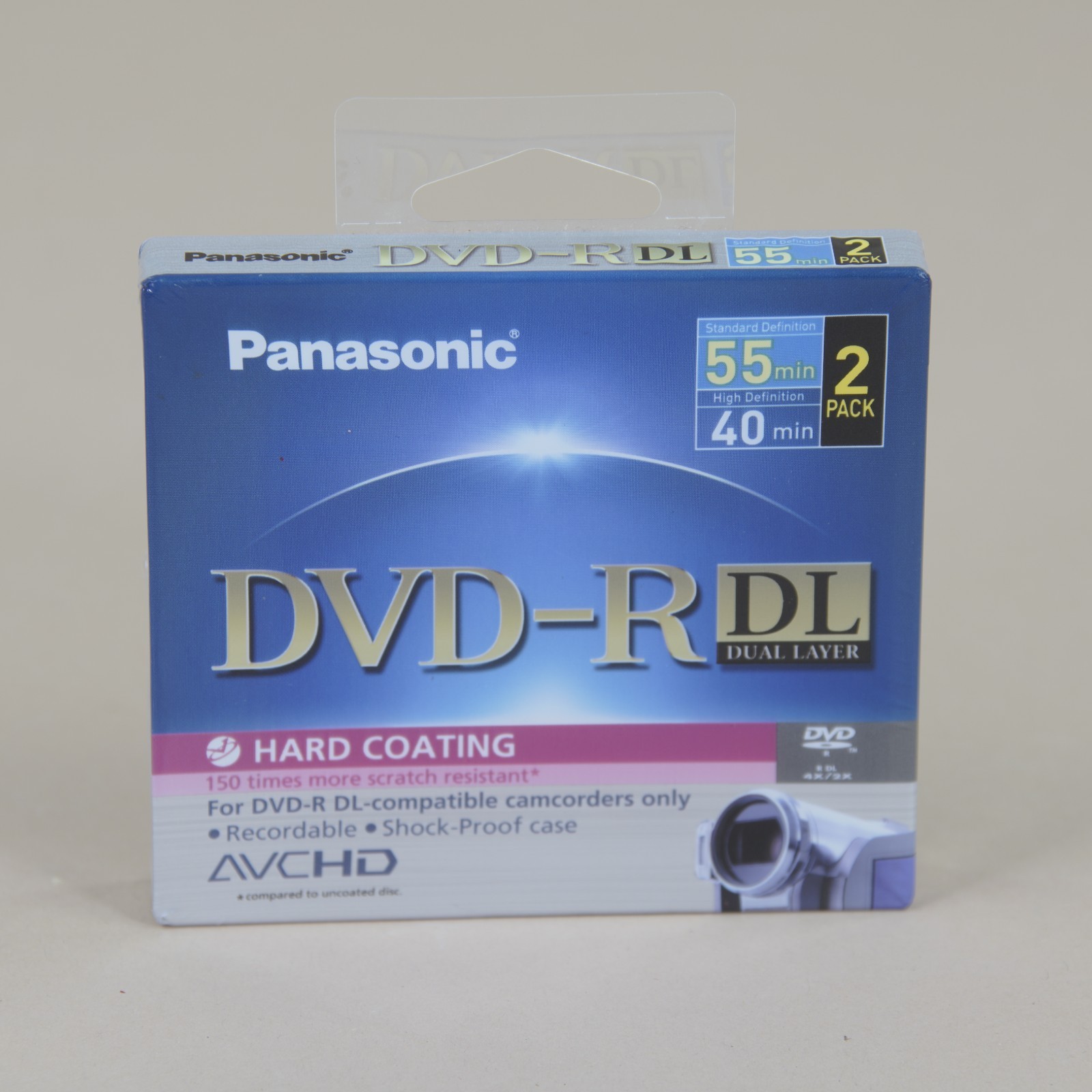 Panasonic DVD-R DL Dual Double Layer  2 pack 55mn NEW Sealed Scarce