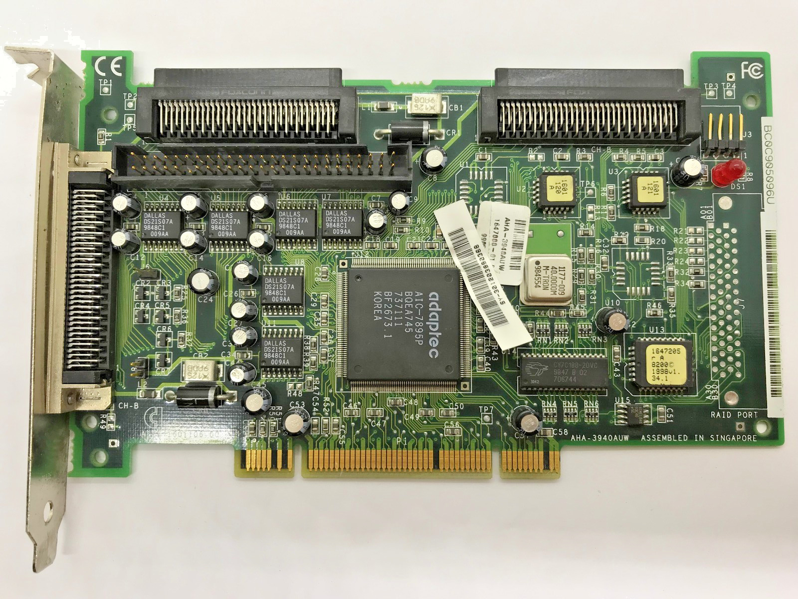 ADAPTEC AHA-3940AUW SCSI PCI DUAL CHANNEL CONTROLLER CARD #GK11812