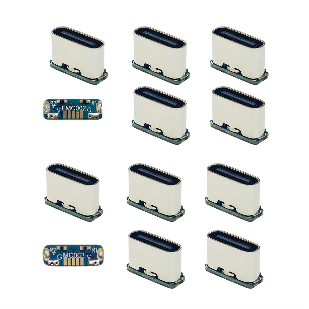 Cablecy 10pcs/lot DIY Solder Type-C Female Replace for Micro-USB 5Pin Female SMT