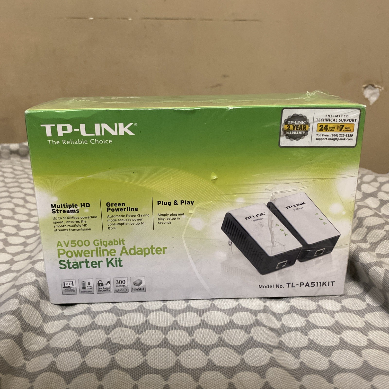 TP Link Powerline Adapter TL-PA511 AV500+ Gigabit Network Home Plugs TL-PA511KIT