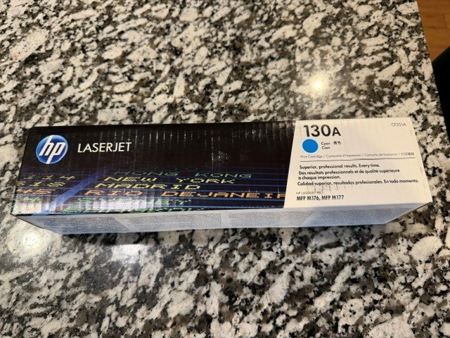 HP 130A CF351A Cyan Toner Cartridge - LaserJet Pro M176 M177