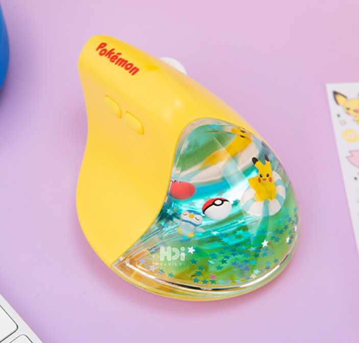 Pokemon Pikachu Wireless Vertical Mouse Ergonomic Bluetooth PC Laptop Kawaii