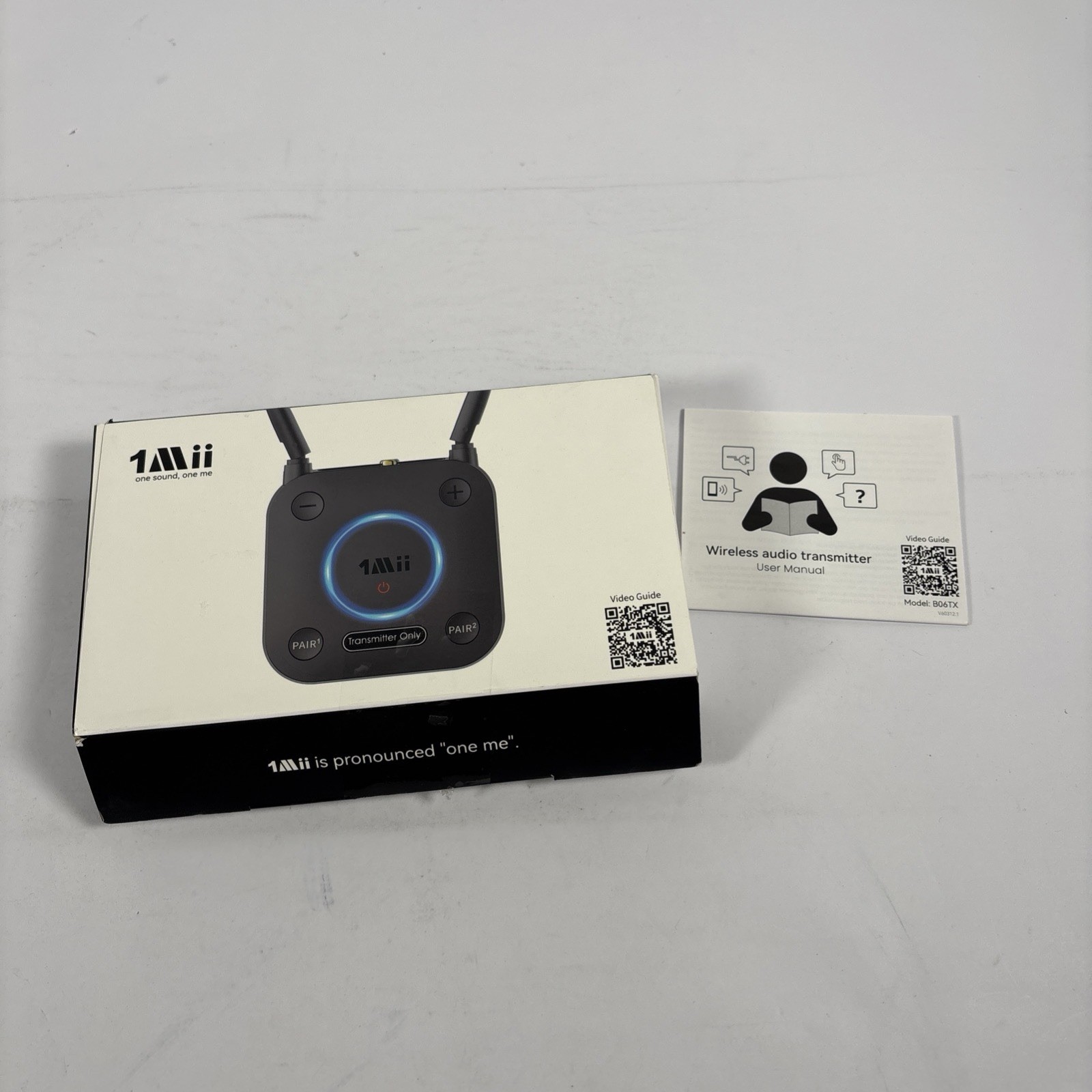 1Mii B06TX Bluetooth 5.3 Transmitter for TV to Wireless Headphone/Speaker