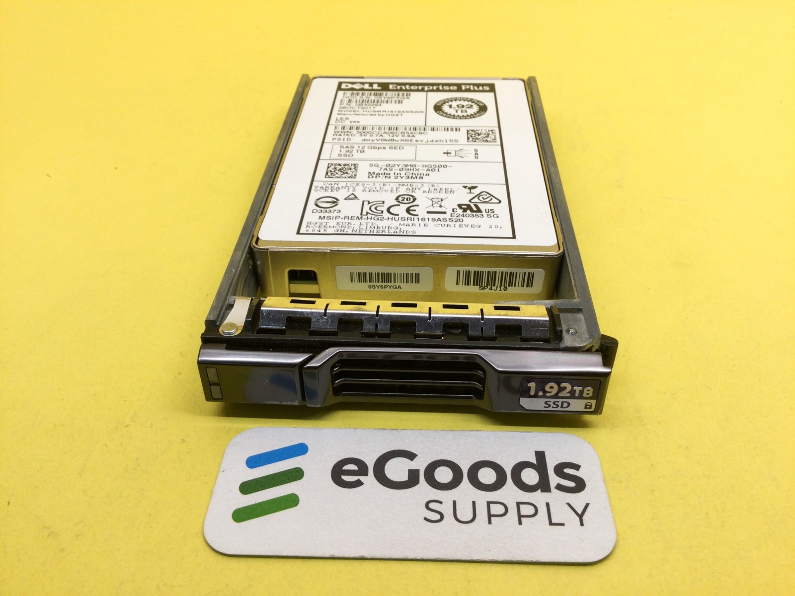 2Y3M8 Dell Compellent 1.92TB SAS 12Gb/s RI 2.5in SED SSD 02Y3M8 HUSMR1619ASS205