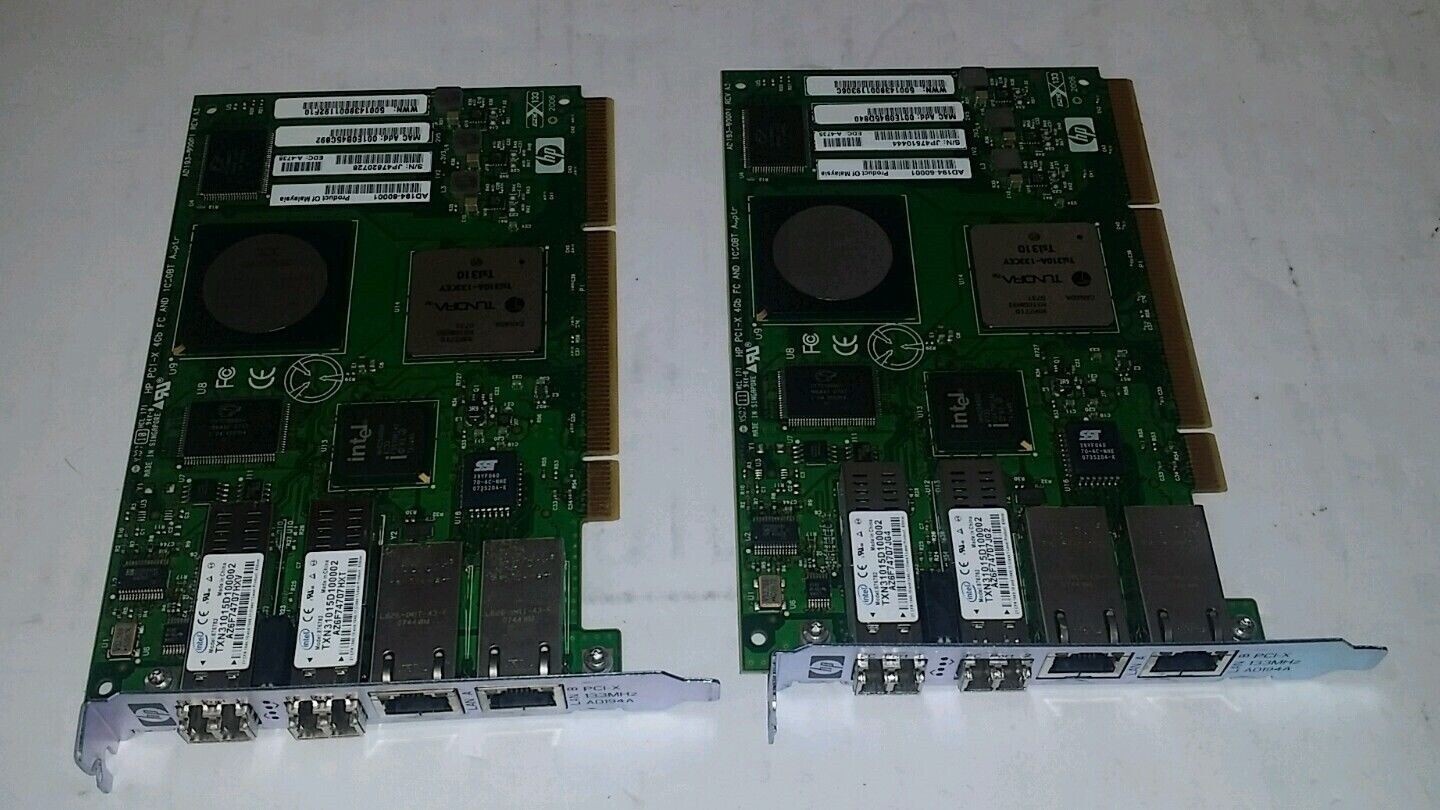 2 x HP AD194-69001 PCI-X 2-port 4GB FC 2-port 1000Base-T Adapter AD194-60001 @@@