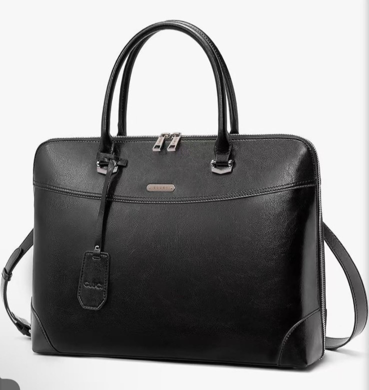 CLUCI Leather Briefcase for Women 15.6 Inch Laptop Business Computer Ladies Styl