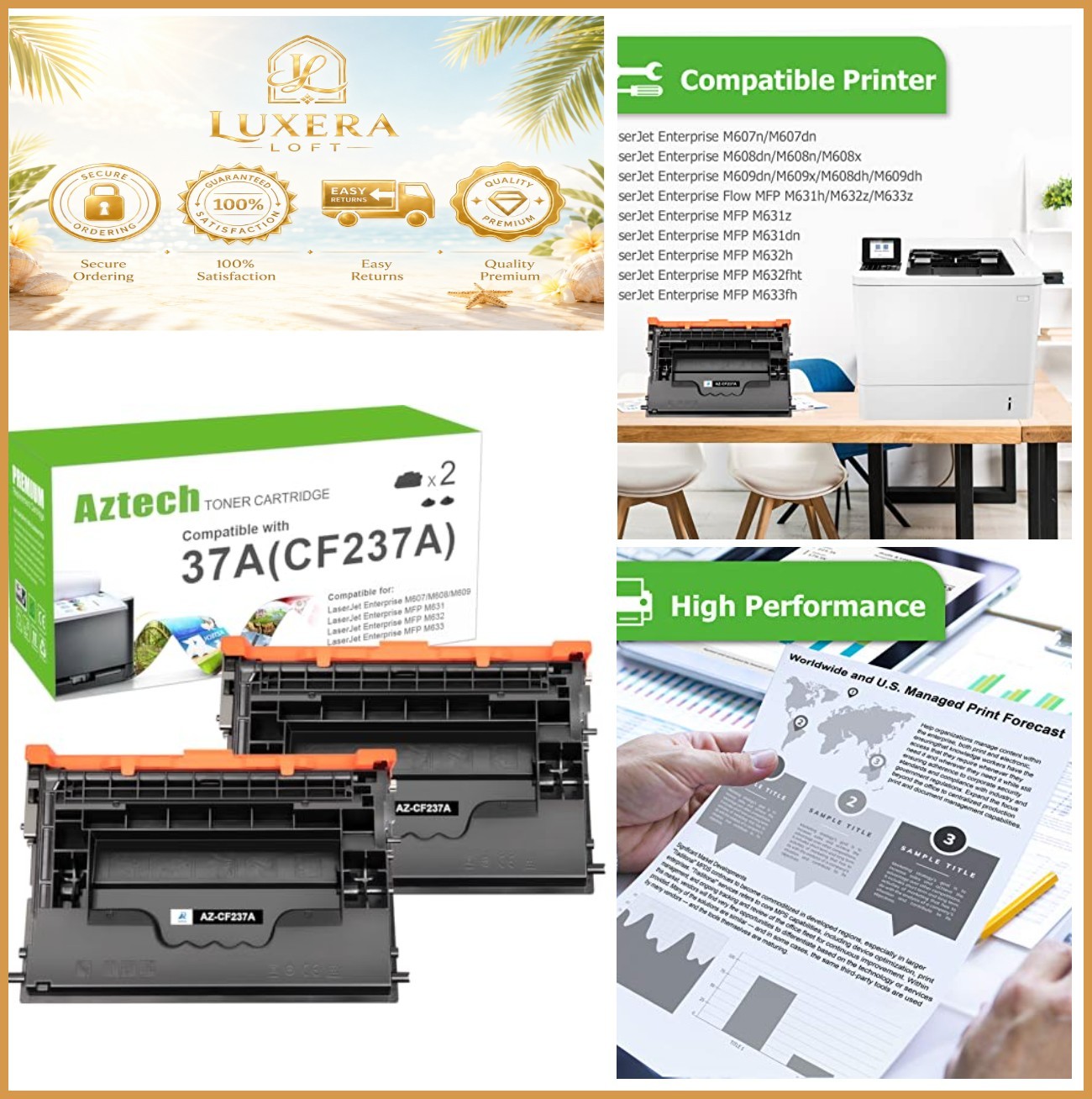 Toner Cartridge 2 Pack Black 11000 Pages Replacement for LaserJet Enterprise