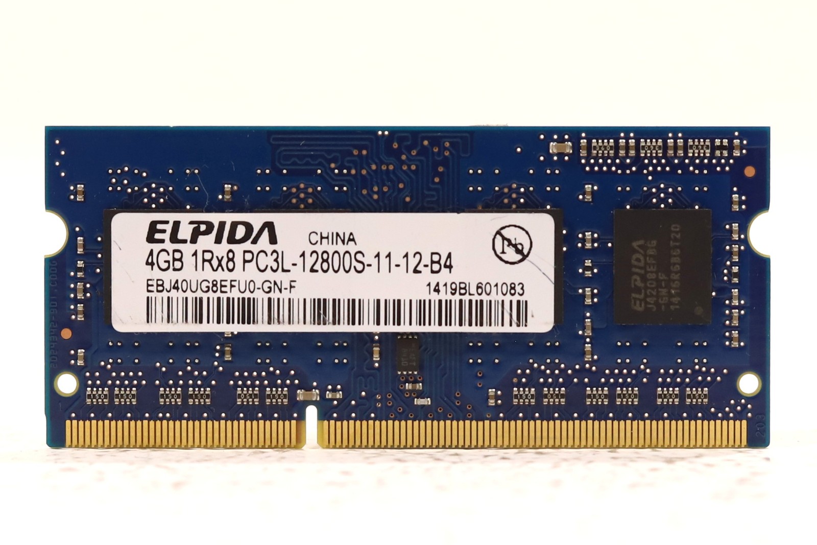 Elpida 4GB 1Rx8 PC3L-12800S-11-12-B4 Laptop Memory P/N: EBJ40UG8EFU0-GN-F Tested