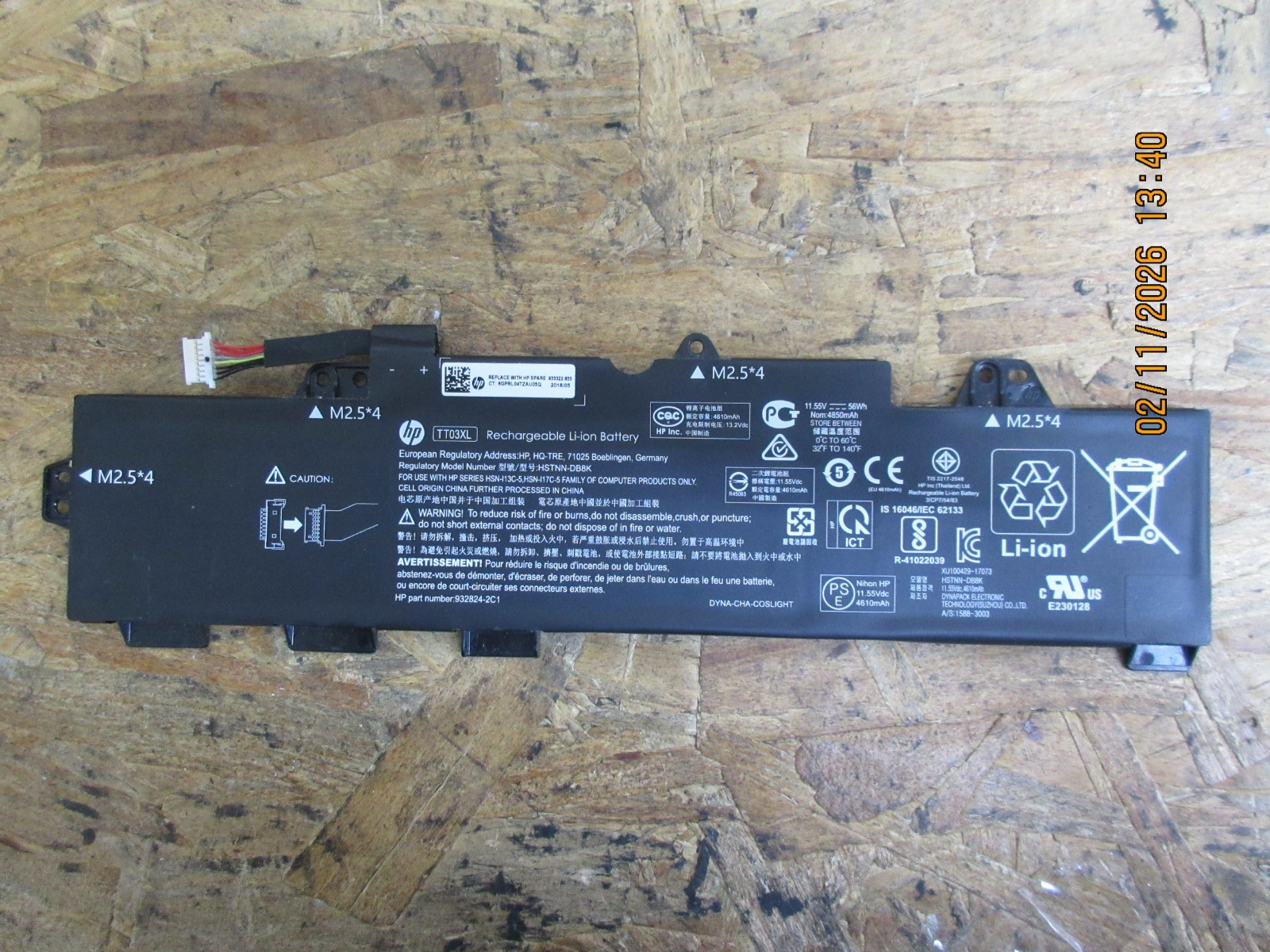 GENUINE TT03XL 933322-855 Battery for Hp EliteBook 850 G5.