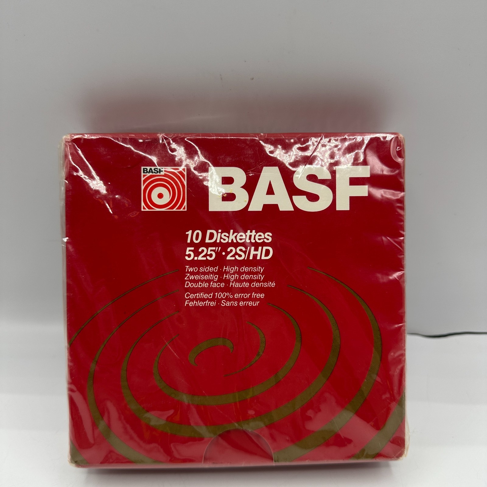NEW BASF 10 Diskettes 5.25" 2S/HD Two-Sided High Density Floppy Disks