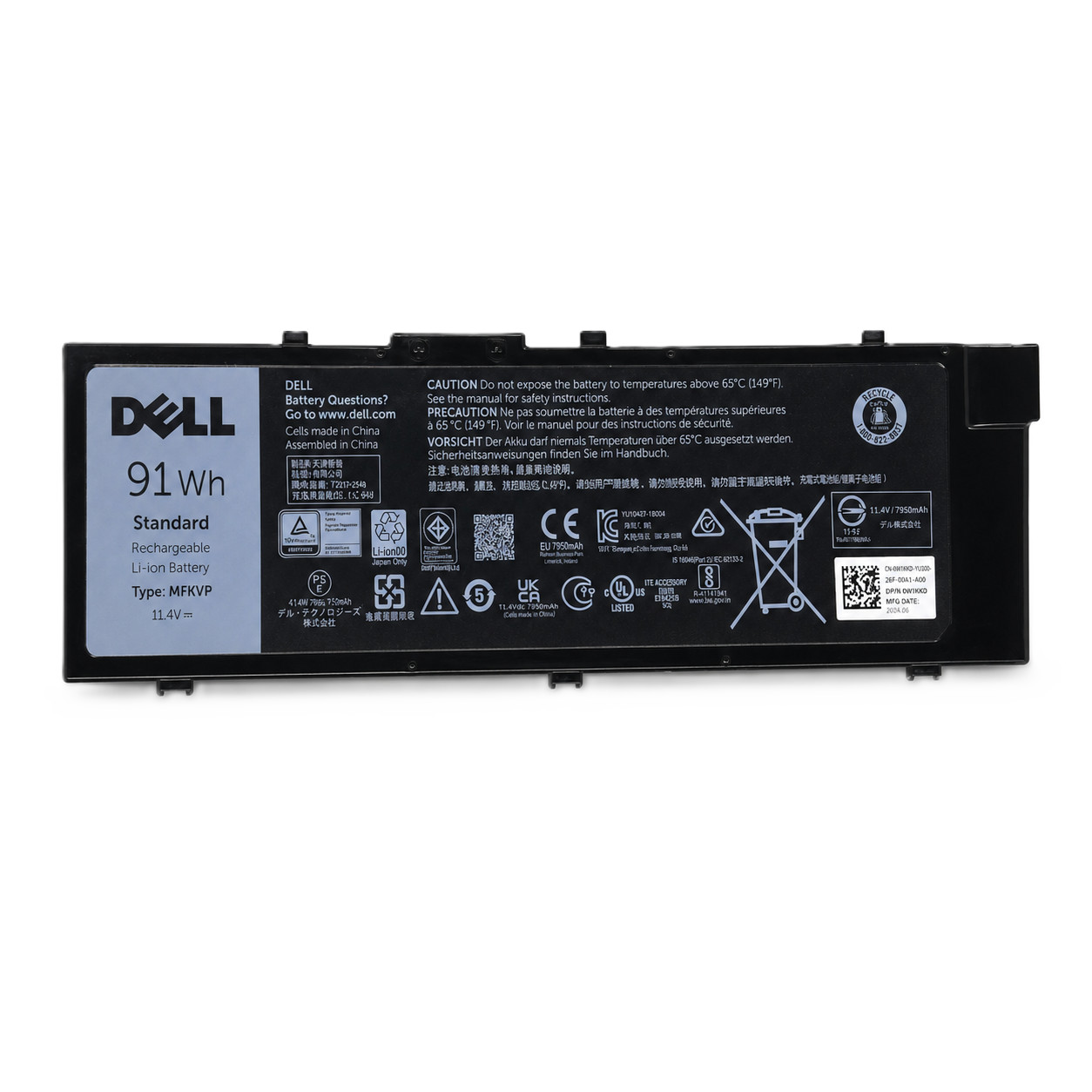 New Genuine Dell Battery MFKVP 91Wh 11.4V Precision 7510 7520 7710 7720