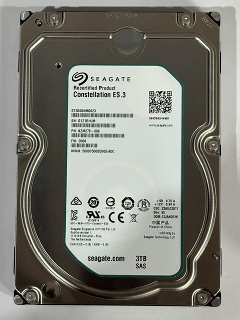 Seagate ST3000NM0023 Constellation ES.3  3TB SAS 7200RPM 6Gbps 3.5" HDD