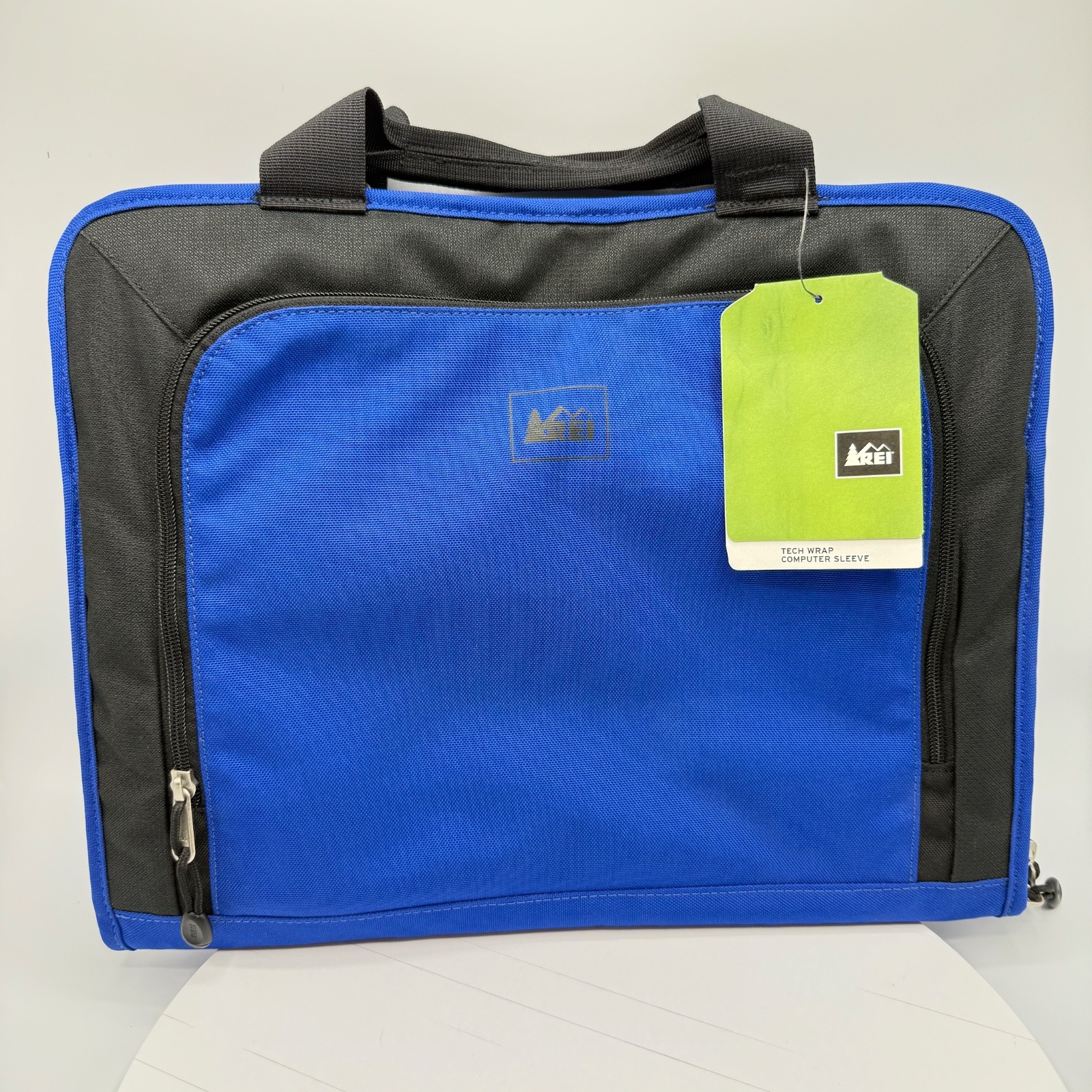NEW REI Tech Wrap Computer Sleeve Laptop Bag Messenger Tote Blue Black 15x12x2