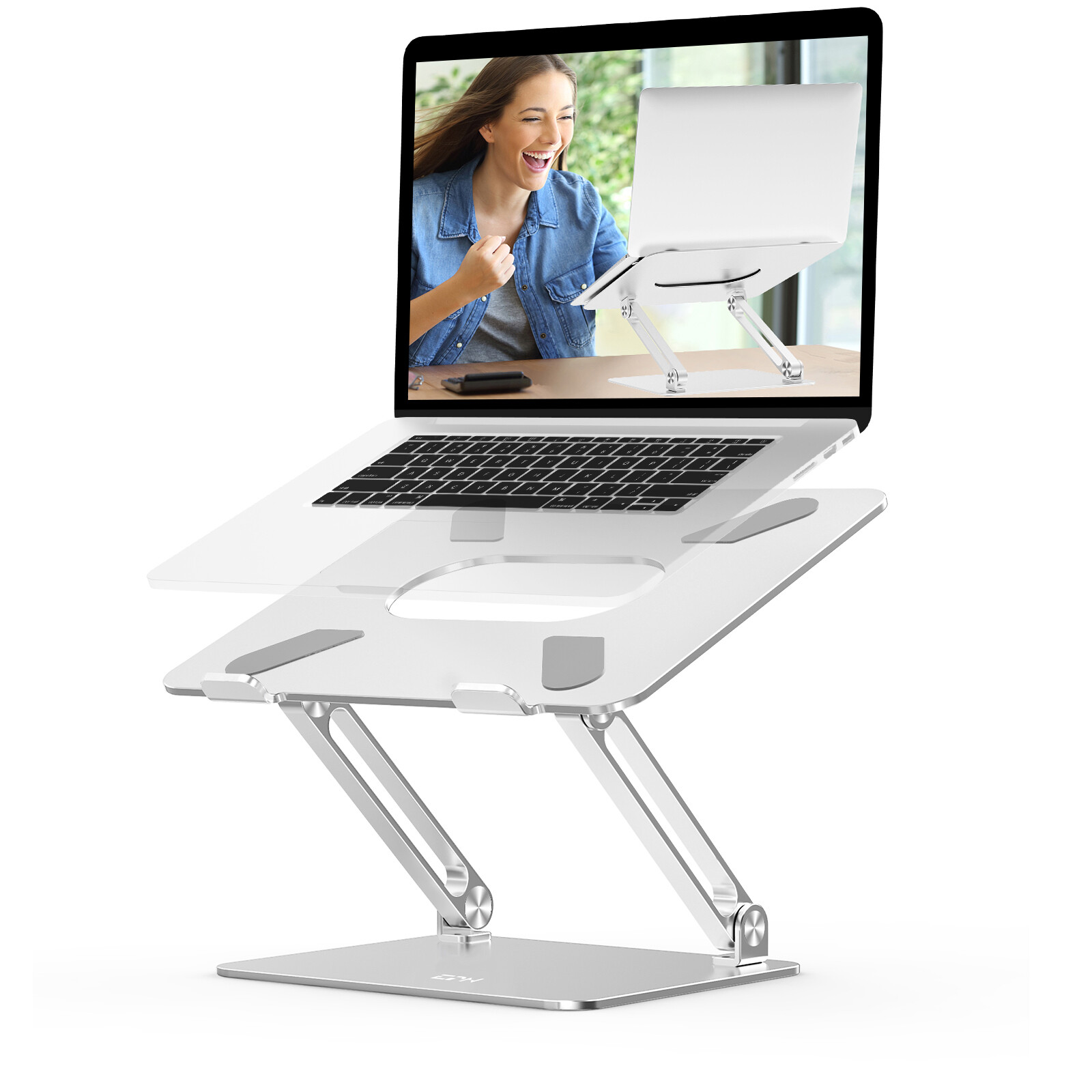 Laptop Stand Ergonomic Aluminum Portable Adjustable Laptop Holder 5Color 12"