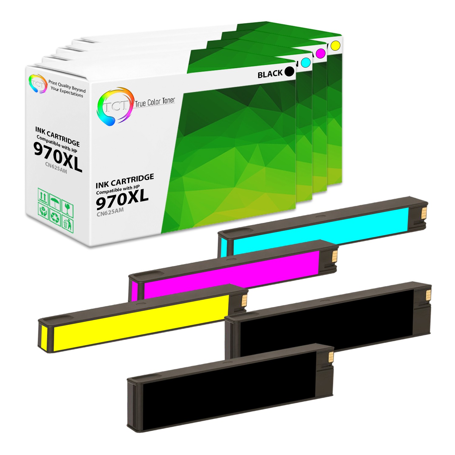 5Pk TCT Compatible 970XL 971XL HY Combo For HP Officejet X476DW X476DN Cartridge