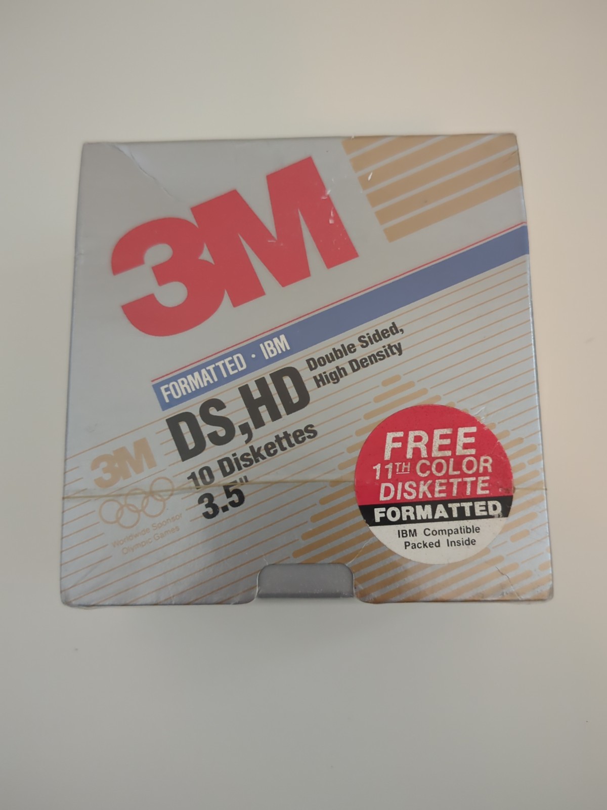 3M 3.25" Diskettes 10 PACK - IBM formatted Double Sided High Density New Sealed