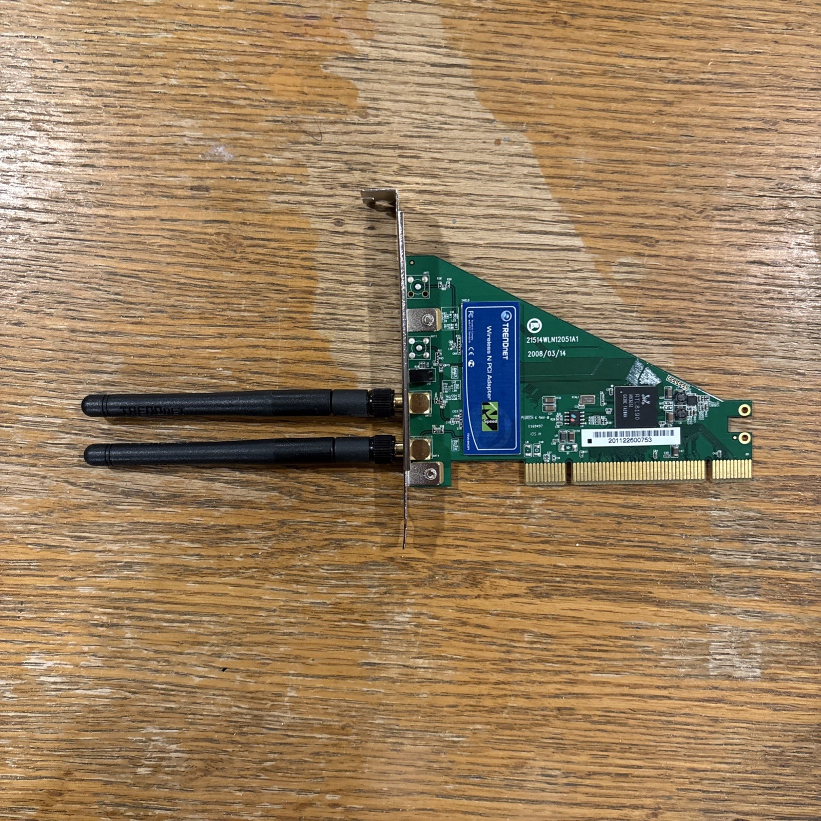Trendnet PCI wireless N pCI Adapter TEW 643PI/A  H/W:V1.0R