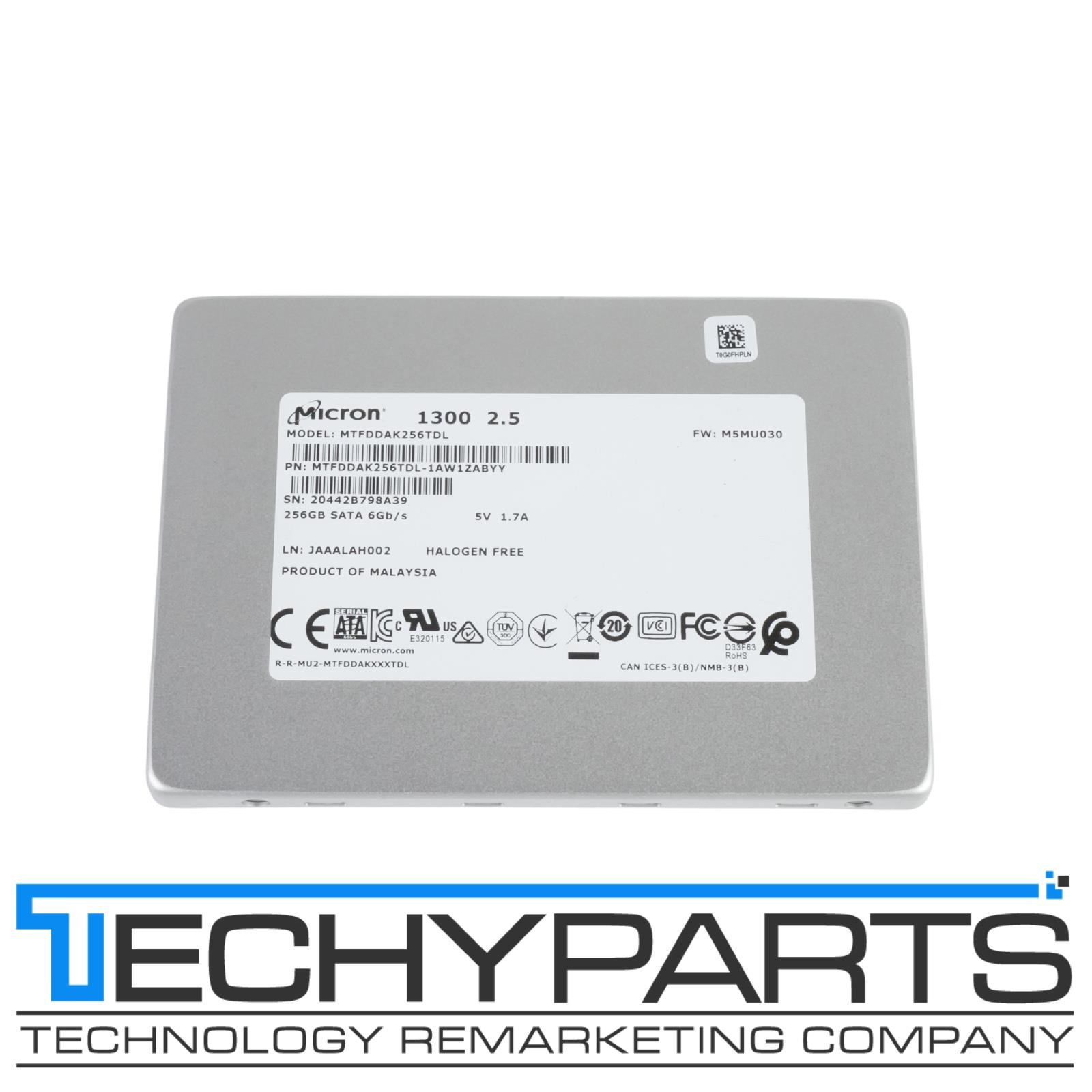 Micron 1300 256GB 2.5" SFF SATA 6GB/s TLC SSD MTFDDAK256TDL-1AW1ZABYY 94%