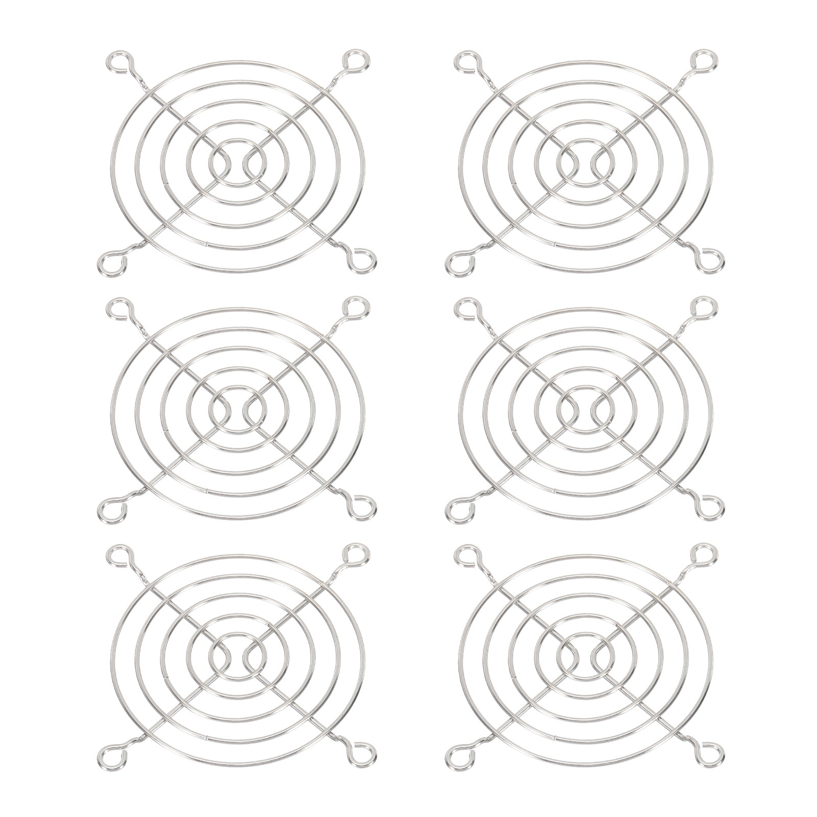 80mm Fan Finger Grill, 6 Pack 304 Stainless Steel Grill Protector for 80mm