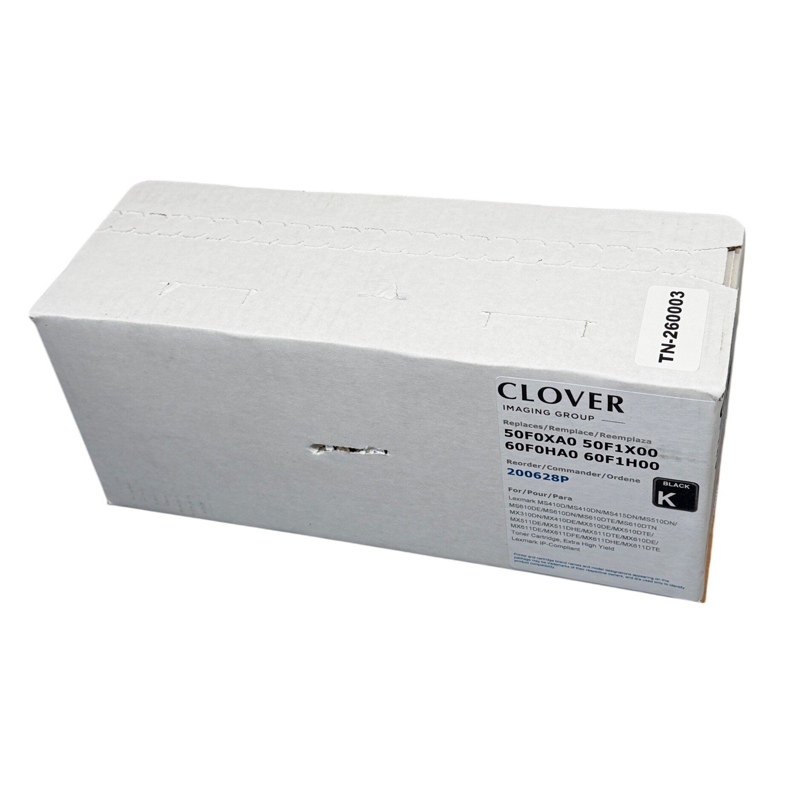 Clover 200628P Extra High Yield Black Toner for Lexmark 50F0XA0 50F1X00 New