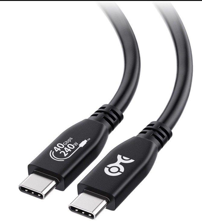 [USB-IF Certified] 40Gbps USB 4 Cable - 3.3ft, Supports Up to [8K@60Hz / 4K@240