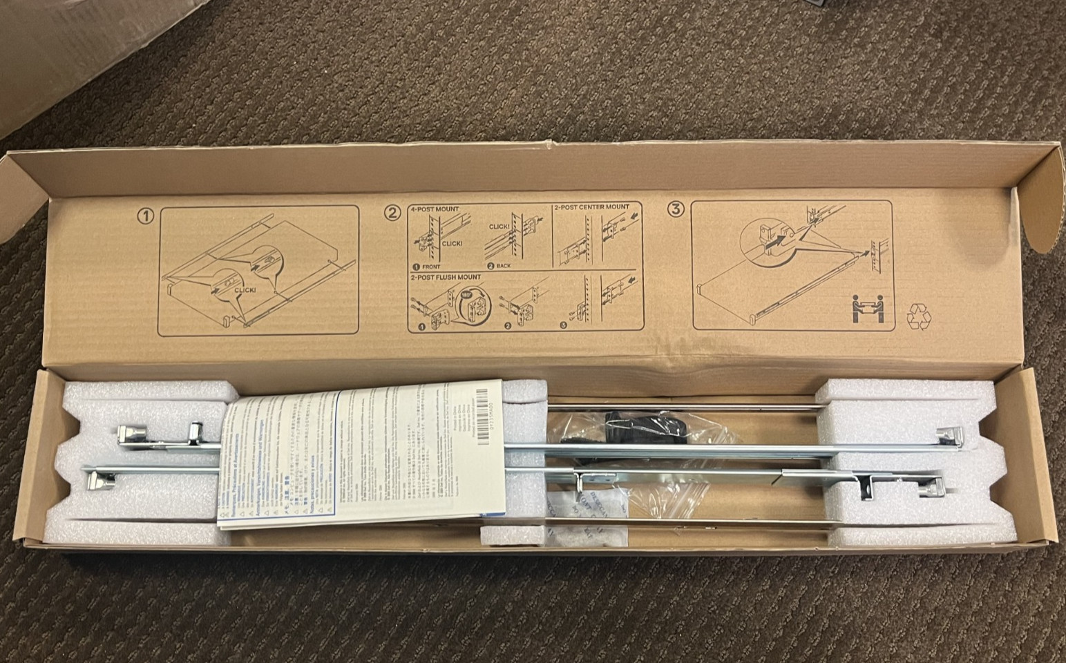 Dell Kit RCKRL, 2/4PST, 1U, STAT, SFF, PN #0C597M /WH