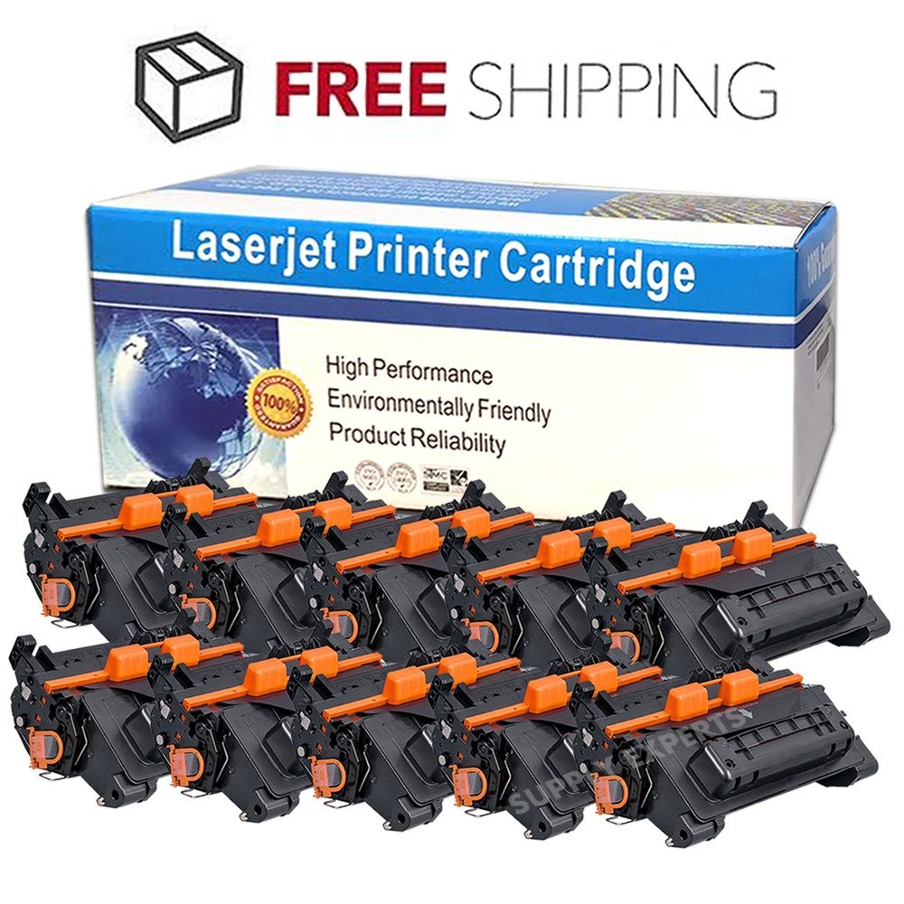 10PK CE390A 90A Black Toner Cartridge for HP LaserJet M4555f M4555fskm M4555h