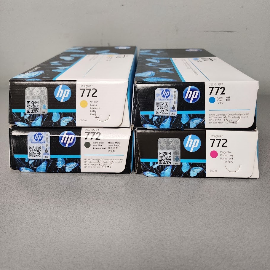 Genuine HP 772 Ink Cartridge Set Matte Black Magenta Cyan Yellow 300mL DesignJet