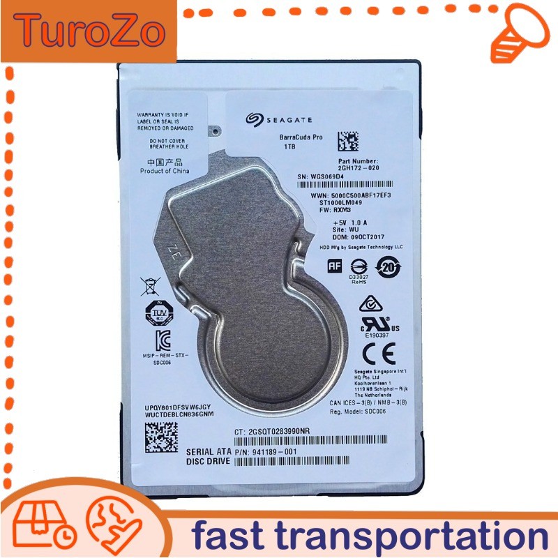 ST1000LM049 Original Seagate 1TB 7200RPM 128MB SATA 2.5" Laptop Hard Disk