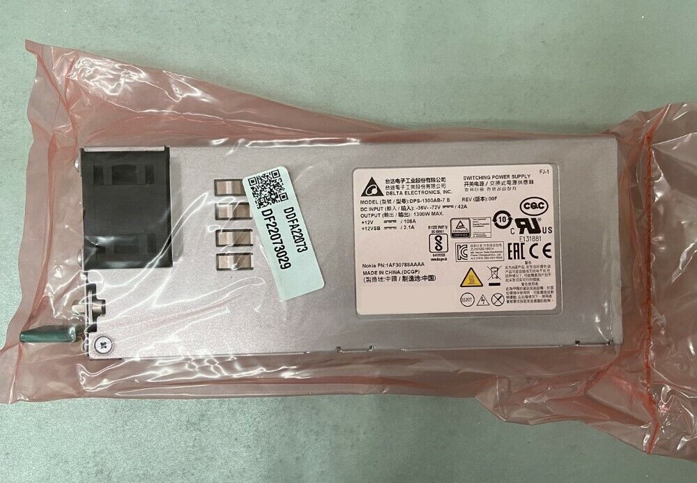 Delta DPS-1300AB-7 B Switching Power Supply PSU 1300W (Nokia PN 1AF30788AAAA)