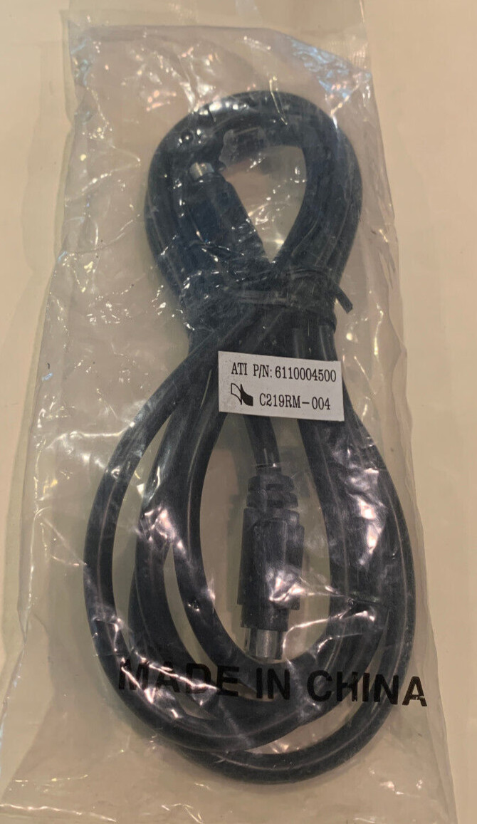 New ATI 4-Pin S-Video Male to Male Cable P/N 6110004500 OEM part