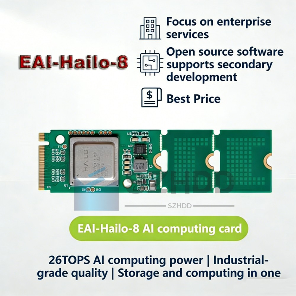 NEW Hailo-8 M.2 AI Accelerator Module 26 TOPS Compatible with Raspberry Pi 5